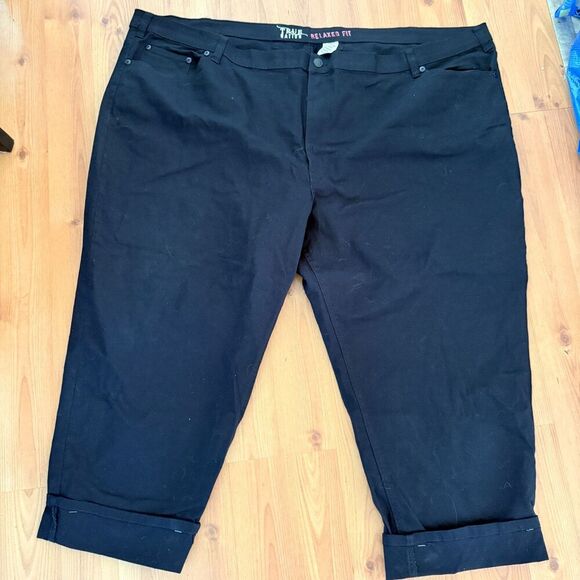 True Nation Relaxed Fit Men's Black Denim Jeans Plus Size 60/30 Big and Tall - Picture 1 of 5